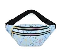 olografico argento da donna viaggio lucido ologramma in pelle rosa for ragazze alla moda Per Viaggi Corsa Escursionismo(Blue-F)