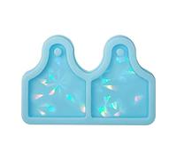 Olografico Luce E Ombra Forma Della Resina Silicone Mucca Tag Orecchino Pendente Per Epossidico Portachiavi Gioielli Parrocchia Silicone