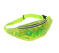 olografico moda Donna Outdoor Casual Sport impermeabile a tracolla colorato lucido Per Viaggi Corsa Escursionismo(Green)