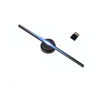Ologramma 3D, T40 3d Fan ologramma proiettore a parete Wifi remoto Pubblicità Led Display segno olografico della lampada Player supporta le immagini video(Bright Version)
