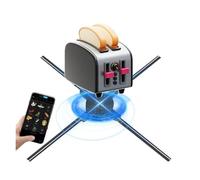Ologramma 3D, Ventilatore 3D ad ampia applicazione, controllo tramite app mobile, ventilatore olografico 3D a 4 pale da 60 cm, ventilatore a LED