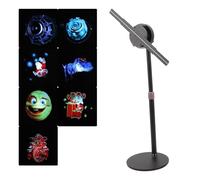 Ologramma 3D, Ventilatore olografico 3D da 11 pollici HD 256 LED Supporto WiFi APP Proiettore olografico Ventilatore per