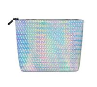 Ologramma colorato arcobaleno olografico, Borsa per cosmetici in lino sintetico Borsa per trucco Borsa da viaggio portatile