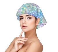 Ologramma colorato arcobaleno olografico,Cuffia da notte in raso per adulti - Cuffia da notte elastica per donna, copricapelli per la notte