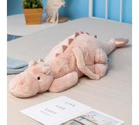 Ololele Drago in peluche 109 cm, grande giocattolo per bambini, rosa, bianco, verde e blu. Drago peluche molto carino