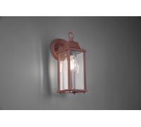 OLONA APPLIQUE DA ESTERNO DOWN FUSIONE DI ALLUMINIO VERNICIATA EFFETTO RUGGINE CON DIFFUSORE VETRO TRASPARENTE IP23 H.29,5CM 1 LUCE ATTACCO E27