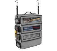 Olosar Organizer per valigie, organizer da viaggio portatile da appendere, mensole da viaggio pieghevoli, cubi da imballaggio per valigie da trasportare, grigio-M, M, moderno