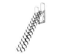 OLOTU Scala Pieghevole fissata al Muro Abbassare Le Scale della soffitta Scala Retrattile della soffitta Scala del soppalco Gradini della soffitta con braccioli Carico 1102 libbre