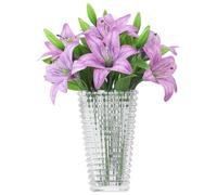 Olrla fiori artificiali faux del giglio 6 mazzi di fiori, reale di tocco falsificazione fiore per la casa festa di nozze decorazioni, negozi, sistemazione flora (Viola)