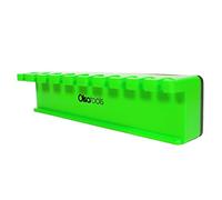 Olsa Tools Organizer per chiavi magnetiche (verde) | Adatto a SAE da 3/8" a 15/16" e metrico da 10 mm a 19 mm | Grado professionale