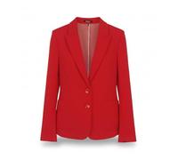 Olsen Giacca/Blazer Classico da Donna, Due Bottoni, Tasche Frontali (IT, Numero, 44, Regular, Regular, Rosso (Pure Vibrance))