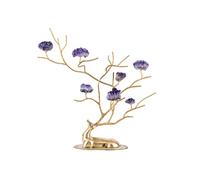 OLSKFUH Albero di Cristallo Bonsai Feng Shui Albero dei Soldi Ornamenti di Cristallo Albero della Vita di Cristallo Curativo Fatto A Mano Accessori per La Casa in Ametista Modern,