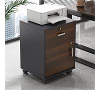OLSKFUH Armadietto Portadocumenti Per Ufficio, Armadietto Portadocumenti Mobile Per Cartelle Di Archiviazione, Con Staffa Per Stampante Multifunzione Con Ruote,Dark Coffee Color