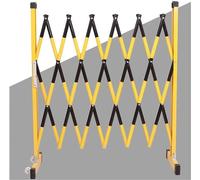 OLSKFUH Barriere Stradali Retrattili, Supporti per Barricate Metalliche Retrattili per Strade E Viali, Barriera Metallica Espandibile per Esterni, Gialla, 1,2 * 3 M,Yellow-1.2 * 3m,Yellow-1.2 * 3m