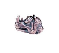 OLSKFUH Forniture per La Creazione di Gioielli con Ciondolo in Ottone A Forma di Rinoceronte, personalità di Animale, Fai da Te, Strumenti per Esterni, Perline in Paracord, Cordino Co,Red Copper