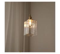 OLSKFUH Lampada A Sospensione retrò in Vetro per Comodino, Piccola Lampada A Sospensione in Rame per Camera da Letto, Cucina, Soggiorno, Sala da Pranzo, Lampada A Sospensione in,3 Colors Light-Small