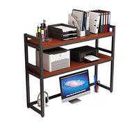 OLSKFUH Libreria Da Scrivania Con Organizer - Piccola Libreria Da Scrivania A 2 Ripiani, Scaffale Regolabile, Espositore Per Riporre Oggetti A Giorno, Per Ufficio E Decorazi,Black C-85 * 32 * 90cm