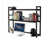 OLSKFUH Libreria Da Scrivania - Libreria Da Scrivania Per Computer, Libreria Da Scrivania Per Computer, Libreria Da Banco Multiuso In Legno, Scaffale Espositivo Regolabile,Black-95X25X102CM
