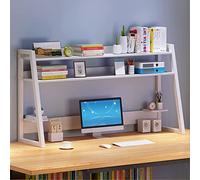 OLSKFUH Libreria Da Scrivania - Scaffale Portaoggetti Da Scrivania, Scaffale Per Libreria Da Ufficio, Organizer Da Scrivania, Scaffale Da Scrivania Indipendente, Arredamento,White-98cm