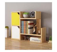 OLSKFUH Libreria Semplice In Legno, Libreria Da Tavolo, Scaffale Da Bancone, Scaffale Da Ufficio, Scaffale Portaoggetti Per Ufficio, Trucco Per Camera Da Letto, Soggiorno E,Natural