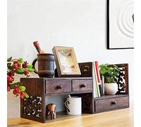 OLSKFUH Librerie Creative Retro Piccola Libreria Scaffale Da Scrivania Scaffale Regolabile Mobiletto Portaoggetti Semplice Piccola Libreria Con Cassetti Librerie E Scaffali,