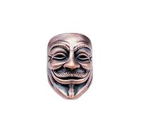 OLSKFUH Maschera di Vendetta in Ottone con Ciondolo edc, Perline, Forniture per La Creazione di Gioielli, Strumenti Fai da Te per personalità, Perline in Paracord, Cordino con Ciondol,Purple Copper