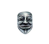 OLSKFUH Maschera di Vendetta in Ottone con Ciondolo edc, Perline, Forniture per La Creazione di Gioielli, Strumenti Fai da Te per personalità, Perline in Paracord, Cordino con Ciondol,White Brass