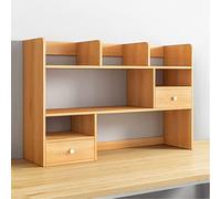 OLSKFUH Organizzatore Per Libreria Da Scrivania - Organizzatore Per Scaffale Portaoggetti Fai Da Te, Scaffale Portaoggetti Per Scrivania, Libreria In Mdf Con 2 Cassetti, Sca,100X70X80CM