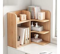 OLSKFUH Organizzatore Per Libreria Da Scrivania - Supporto Per Mensola Da Scrivania, Scaffale Portaoggetti In Legno Massello Per Toletta, Piccola E Semplice Libreria Da Scr,Wood Color-50 * 30 * 50CM