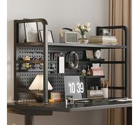 OLSKFUH Organizzatore Per Mensole Da Scrivania, Mensola Espositiva Multiuso Indipendente, Scaffale Per Esposizione Da Scrivania Per Casa, Ufficio E Dormitorio,Svart-115x20x68cm