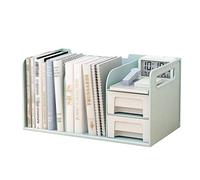 OLSKFUH Scaffale Per Libri Da Scrivania In Pp, Scaffale Per Libri Da Scrivania Con 2 Cassetti, Organizer Per Esposizione, Scaffale Per Ufficio, Ispessimento A Due Strati, P,Green
