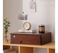 OLSKFUH Scatola Portaoggetti da Scrivania - Mobiletto Portadocumenti da Scrivania, Cassetti Portaoggetti da Scrivania per Cancelleria, Scatola Portatrucchi in Legno, Ripiani Port,A-1 Drawer