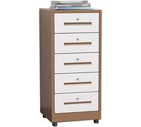 OLSKFUH Schedario A 5 Cassetti Schedario Verticale Schedario Per Ufficio Domestico Schedario In Metallo Organizzatore Schedario Chiuso A Chiave Verticale,Coffee Color