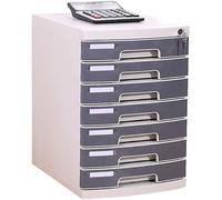 OLSKFUH Schedario Schedario 7 Cassetti Con Serratura Organizzatore Per Schedario In Plastica - Libreria Grigia 30.2X35.9X43.2Cm,