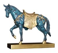 OLSKFUH Scultura Decorativa per Ingresso, Ornamenti da Tavolo, Interamente in Rame, Cavallo, Statua Fatta A Mano, Casa, Soggiorno, Ufficio, Studio, Scrivania, Decorazioni Cinesi, Arti,