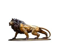 OLSKFUH Scultura Decorativa per Ingresso, Statua di Leone in Bronzo, Ornamenti da Tavolo in Rame, Artigianato, Sculture in Bronzo, Decorazioni per La Casa, Soggiorno E Ufficio, Centro,A