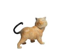OLSKFUH Scultura di Tigre in Ottone, Statua di Una Piccola Tigre Carina dello Zodiaco, Modello Artigianale, Ornamento da Tavolo, Bar, Casa, Soggiorno, Libreria, Armadietto per Vino, A,