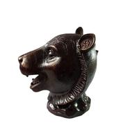 OLSKFUH Scultura in Ottone con Testa di Tigre, Statua in Metallo E Rame Raffigurante Lo Zodiaco della Tigre, Modello di Artigianato, Ornamento da Scrivania, Ufficio, Casa, Soggiorno,