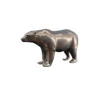OLSKFUH Statua in Miniatura di Orso Polare in Ottone, Scultura di Animali in Metallo, Ornamento da Tavolo, Bonsai, Micro Paesaggio, Accessori per La Decorazione,