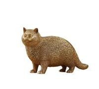OLSKFUH Statuette di Gatto Grasso Arancione in Ottone, Animali in Rame, Cura Fortunata, Statua di Gatto Domestico, Scultura, Artigianato, Collezione, Ornamento da Tavolo, Tavolo da Sa,