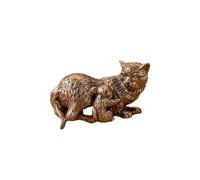 OLSKFUH Statuette in Miniatura Generiche in Ottone di Gatti E Topi, Statuette in Bronzo di Animali Carini, Sculture di Gatti E Topi, Collezione di Artigianato, Ornamento da Tavolo, Bo,