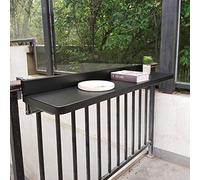 OLSKFUH Tavolini Da Esterno Tavolini Da Esterno, Tavolo Da Ringhiera Sospeso Pieghevole Per Balcone, Tavolo Da Giardino Per Patio Regolabile, Tavolo Da Bar Per Sala Da Pranzo Co,Black-100 * 40cm