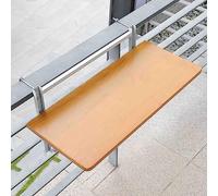 OLSKFUH Tavolino Da Bar Leggero Da Balcone Per Ringhiere, Mezzo Tavolo Sospeso In Legno Con Chiusura Di Sicurezza, Ringhiera Pieghevole A Parete, Tavolino Da Esterno Per Patio R,White Stand-80 * 35cm