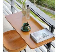 OLSKFUH Tavolino Pieghevole Per Esterni, Tavolini Regolabili A Parete Per Patio, Tavolo Sospeso Per Ringhiera Pieghevole Per Balcone, Tavolo Sospeso Per Ringhiera Per Balcone Ta,Black Stand-60 * 35cm