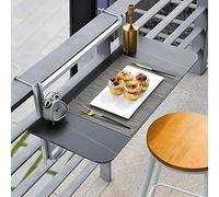 OLSKFUH Tavolino Pieghevole Per Esterno,Tavolo Ringhiera Sospeso Pieghevole Per Balcone,Tavolo Sospeso Per Balcone,Tavolo Sospeso Per Ringhiera Del Balcone Tavolo Pieghevole Per,White Stand-80 * 35cm