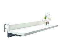 OLSKFUH Tavolo Da Balcone Pieghevole Montato A Parete, Tavolo Da Lavoro Da 80-120 Cm Tavoli Da Bar Per Balcone Da Esterno, Tavolo Sospeso Per Ringhiere Per Balconi, Tavolo Solle,White-120 * 28cm