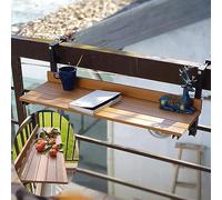 OLSKFUH Tavolo Da Bar Da Balcone Per Ringhiere,Tavolo Da Bar Per Esterni,Tavolino Da Balcone Sospeso,Tavolino Laterale Pieghevole Da Esterno,Tavolini Sospesi Per Terrazza,Tavoli,