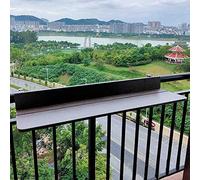 OLSKFUH Tavolo Da Terrazza Sospeso Regolabile - Tavolo Da Bar Con Ringhiera Per Balcone Esterno, Tavolo Da Pranzo Pieghevole Tavoli Per Laptop Mezzo Tavolo Sospeso Regolabile 60,Brown-100 * 27cm