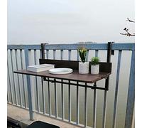 OLSKFUH Tavolo Sospeso Da Balcone, Tavolo Da Bar Da Balcone Per Ringhiere, Tavoli Sospesi Da Esterno Per Terrazza, Tavolo Da Bar Da Balcone, Tavolo Sospeso Da Balcone Con Ringhi,Brown-60 * 37cm