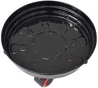 OLSKFUH Vassoio Portavasi con Ruote, Supporto per Piante in Metallo per Uso Interno/Esterno, Carrello per Spostare Vasi di Fiori Rotondi da 22,5 Cm, Pallet Marrone per Fiori,Black-33.5cm